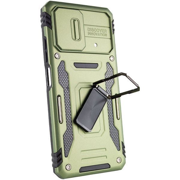 Ударостійкий чохол Camshield Army Ring для Xiaomi Poco F5 / Note 12 Turbo Army Green 777-05065 фото