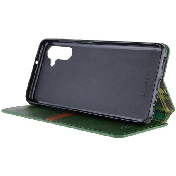 Кожаный чехол-книжка GETMAN Cubic для Samsung Galaxy A14 4G/5G Зелёный 555-01850 фото
