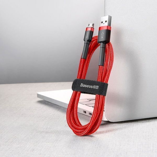 Кабель Baseus Cafule Micro USB 2.4A (1m) Red CAMKLF-B09 фото