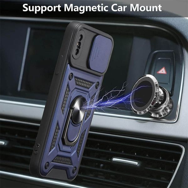 Ударопрочный чехол Camshield Serge Ring для Apple iPhone XS Max (6.5") Blue 208-05561 фото