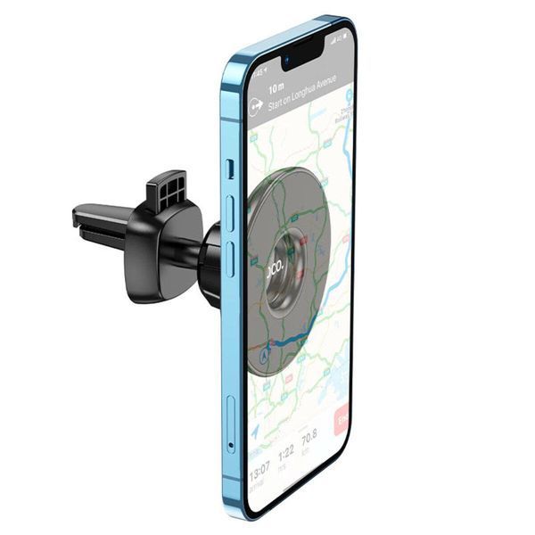 Держатель для мобильного HOCO CA112 Excelle air outlet ring magnetic car holder Black 656-00475 фото