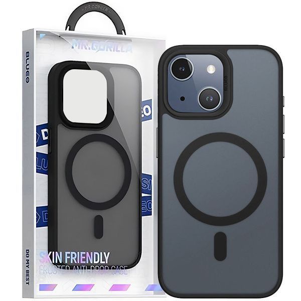 TPU+PC чехол Blueo Skin Friendly Frosted with MagSafe для Apple iPhone 14 / 13 (6.1") Black 777-07909 фото