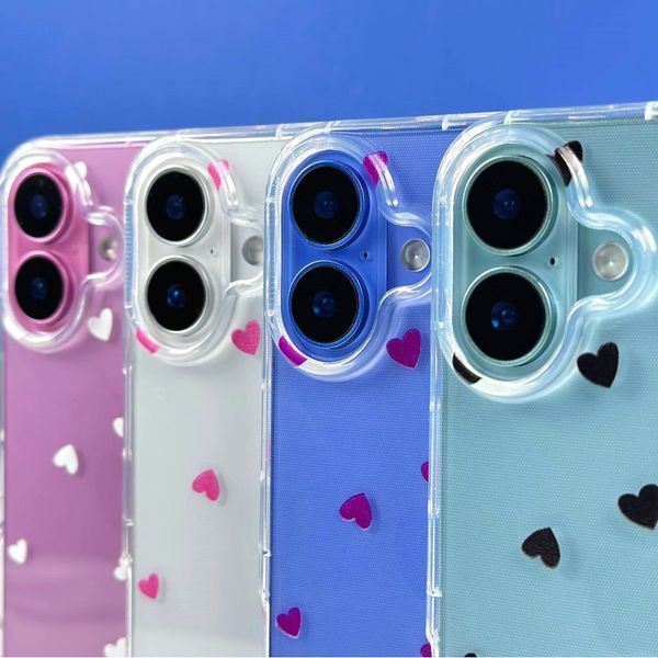 Чохол Transparent in Hearts для iPhone 15 Pro Чорний 208-04501 фото