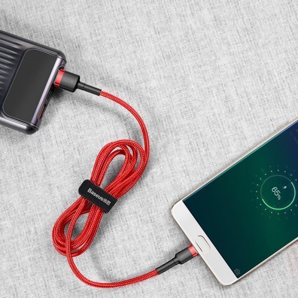 Дата кабель Baseus Cafule USB to MicroUSB Cable 2.4A (1m) (CAMKLF-B) Красный ILSO-00000034278-3 фото