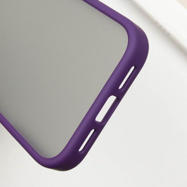 TPU+PC чохол Metal Buttons для Apple iPhone 16 (6.1") Темно-фиолетовый 777-08257 фото
