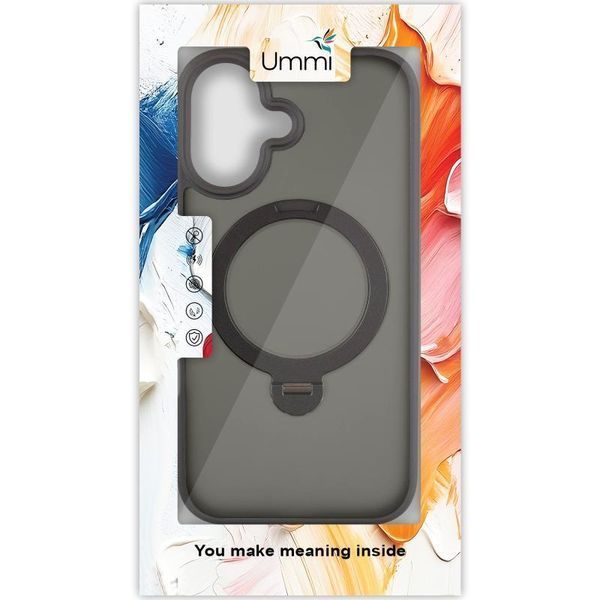 Чехол Ummi Colorful with MagSafe HQ Ring для Apple iPhone 16 (6.1") Black 777-08785 фото