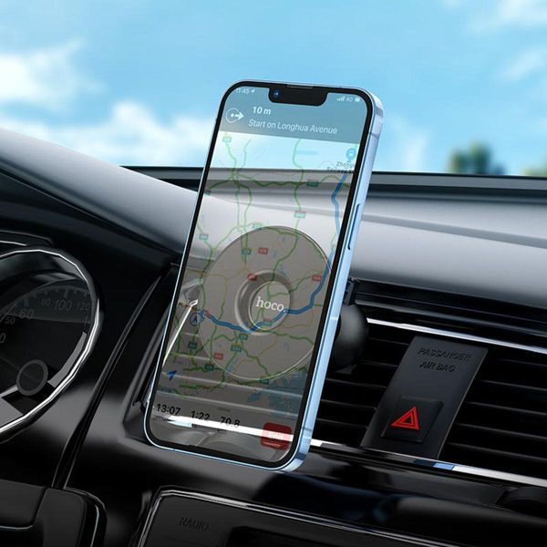 Держатель для мобильного HOCO CA112 Excelle air outlet ring magnetic car holder Black 656-00475 фото