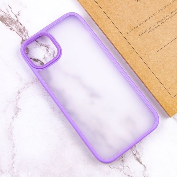 TPU+PC чехол Metal Buttons для Apple iPhone 14 (6.1") Сиреневый 777-08307 фото