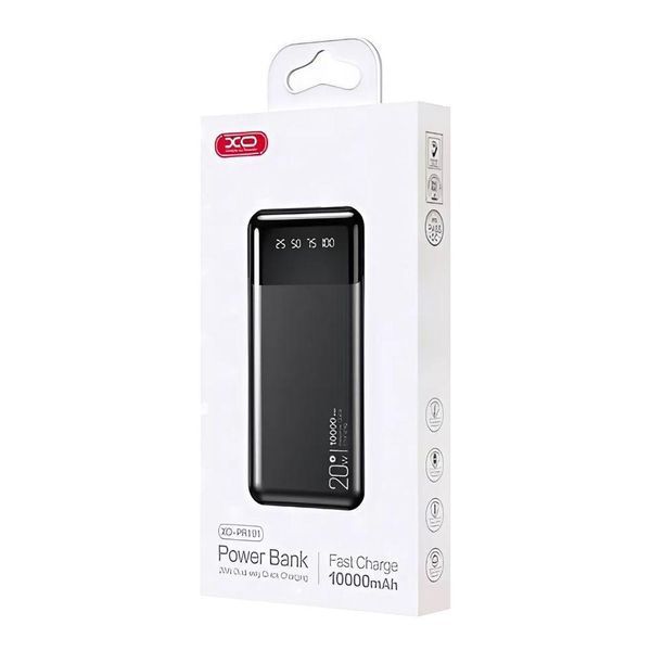 Power Bank XO PR191 PD20W/QC18W digital light display 10000 mAh Черный 656-01491 фото
