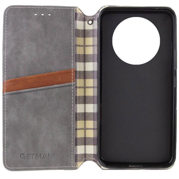 Шкіряний чохол-книжка GETMAN Cubic для Xiaomi Redmi 14C / Poco C75 Сірий 555-01650 фото
