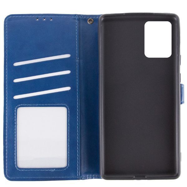 Кожаный чехол-книжка GETMAN Gallant (PU) для Motorola Moto E13 Синий 777-06181 фото
