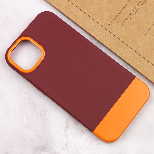 Чехол TPU+PC Bichromatic для Apple iPhone 11 Pro (5.8") Brown burgundy / Orange 555-03931 фото