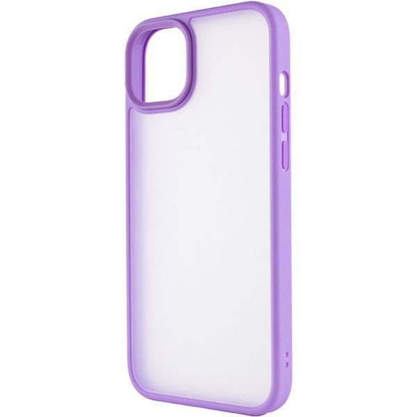 TPU+PC чехол Metal Buttons для Apple iPhone 14 (6.1") Сиреневый 777-08307 фото