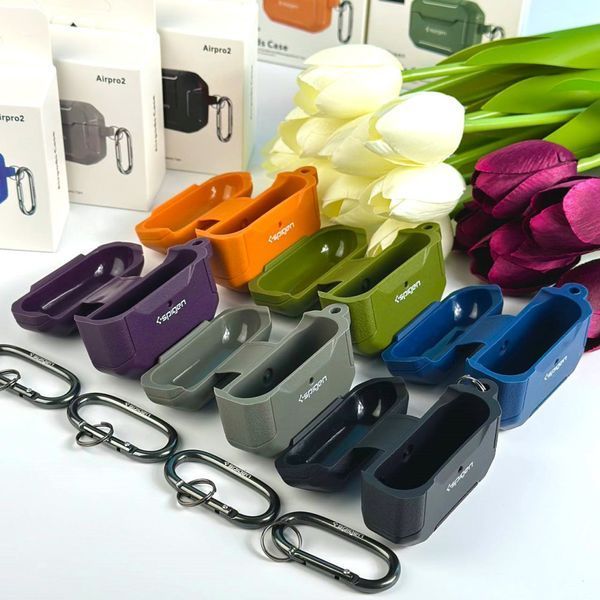 Футляр для наушников с карабином для AirPods Pro Leather Armor Carabin Blue 203-00450 фото