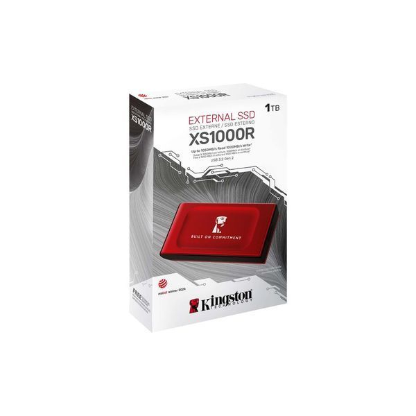 Портативный SSD Kingston XS1000R BOC 1TB USB 3.2 Gen2 Type-C 3D NAND Red SXS1000R/1000GA фото