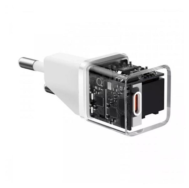 Сетевое зарядное устройство Baseus GaN5S Fast Charger 1C 20W EU Moon White 656-01287 фото