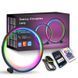 Настольная LED лампа RGB Intelligent circular atmosphere light Bluetooth USB with app Black 656-03690 фото 1