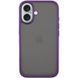 TPU+PC чохол Metal Buttons для Apple iPhone 16 (6.1") Темно-фиолетовый 777-08257 фото 1