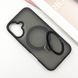 Чехол TPU+PC Metal Buttons with MagSafe Colorful HQ Ring для iPhone 16 (6.1") Black 555-00631 фото 3