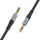 Аудiокабель HOCO UPA26 3.5mm male to 3.5mm male, nylon braid, 1m, Black 6942007608800 фото 2