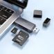 Кардридер HOCO HB45 Spirit 2-in-1 USB/Type-C 3.0 card reader Metal gray 6942007620529 фото 6