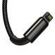 Кабель Baseus Tungsten Gold One-for-three Fast Charging Data 3-in-1 (Micro USB+Lightning+Type-C) 3.5 Black CAMLTWJ-01 фото 8