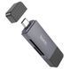 Кардридер HOCO HB45 Spirit 2-in-1 USB/Type-C 3.0 card reader Metal gray 6942007620529 фото 4