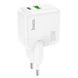 Сетевое зарядное устройство HOCO C111A Lucky dual-port PD30W+QC3.0 charger set(C to iP) White 656-01353 фото 4