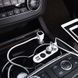 Автомобильное зарядное устройство HOCO Z13 LCD one-pull-three car charger Silver 6957531050896 фото 3