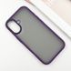 TPU+PC чохол Metal Buttons для Apple iPhone 16 (6.1") Темно-фиолетовый 777-08257 фото 3