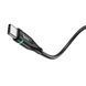 Кабель HOCO U93 USB to Type-C 3A, 1.2m, nylon, aluminum connectors, light indicator, Black 6931474732170 фото 5