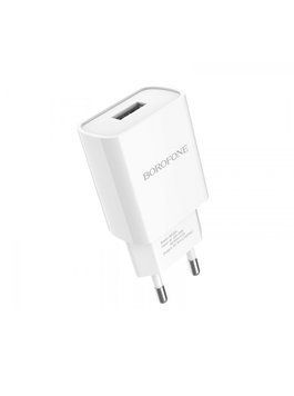 Мережевий зарядний пристрій з кабелем BOROFONE BA20A Sharp single port charger set(Type-C) 10.5W White 6931474700742 фото
