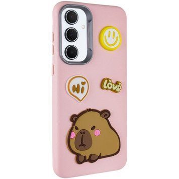 Чехол TPU Leather Toys для Xiaomi Redmi 13C / Poco C65 Capybara / Pink 555-00908 фото