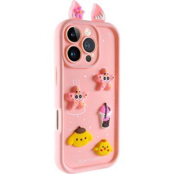 Чехол TPU Toys Case with Ears для Apple iPhone 16 Pro (6.3") Light Pink 208-05344 фото