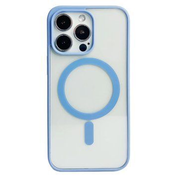 Силиконовый чехол Clear Color Case with MagSafe для iPhone 11 Pro Max Голубой 214-00403 фото