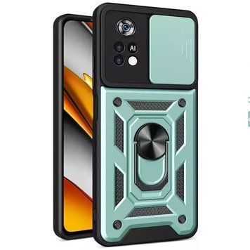 Ударопрочный чехол Camshield Serge Ring для Xiaomi Poco M4 Pro 4G Green 777-04569 фото