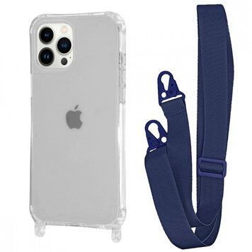 Чохол WAVE Clear Case With Strap для Iphone 13 Pro Max Midnight Blue 208-05249 фото