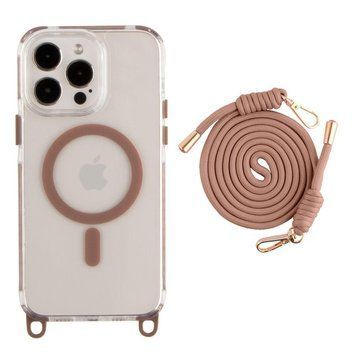 Чехол TPU+PC LanyardCase with MagSafe для iPhone 13 Pro Max Desert Gold 214-03138 фото