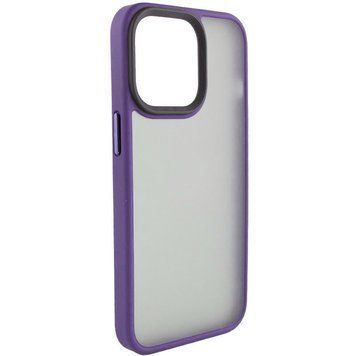 TPU+PC чехол Metal Buttons для Apple iPhone 12 Pro / 12 (6.1") Темно-фиолетовый 777-08358 фото