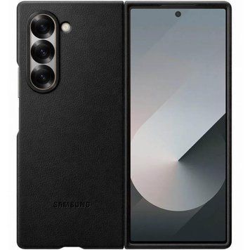 Кожаный чехол Leather Case для Samsung Galaxy Z Fold6 Black 555-03230 фото