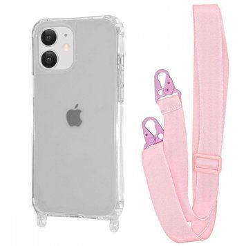 Чохол WAVE Clear Case With Strap для Iphone 11 Pink Sand 208-05199 фото