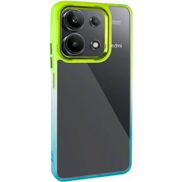 Чехол TPU+PC Fresh sip series для Xiaomi Redmi Note 13 4G Бирюзовый / Лимонный 777-06632 фото