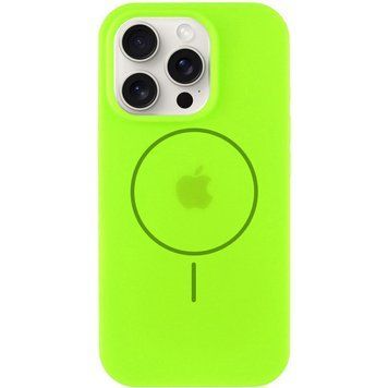 Силиконовый чехол с MagSafe для iPhone 14 Pro Neon green 214-01668 фото