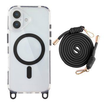 Чохол TPU+PC LanyardCase with MagSafe для iPhone 17 Black 2020000499930 фото