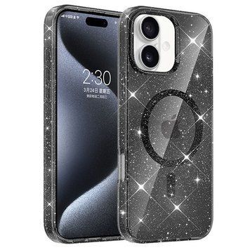 Чехол TPU Eclipse Sparkle (MagFit) для Apple iPhone 16 (6.1") Black 214-03767 фото