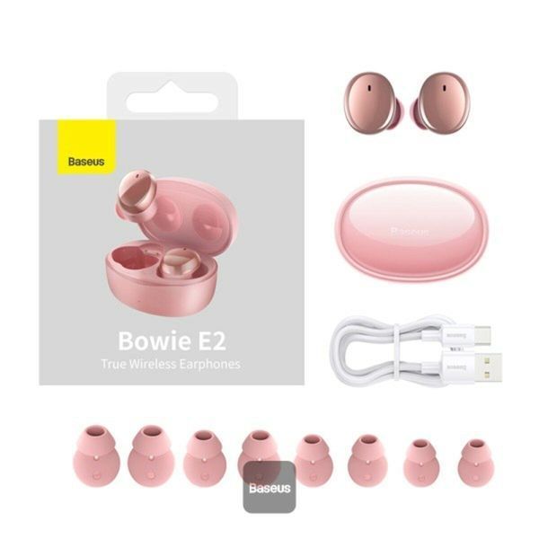 Навушники Baseus True Wireless Earphones Bowie E2 Pink 656-00868 фото