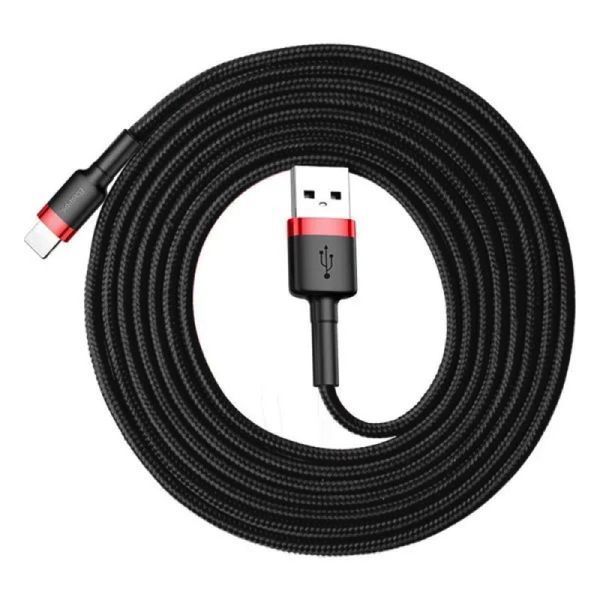Кабель Baseus Cafule Cable USB For Lightning 1.5A 2m Red+Black CALKLF-C19 фото