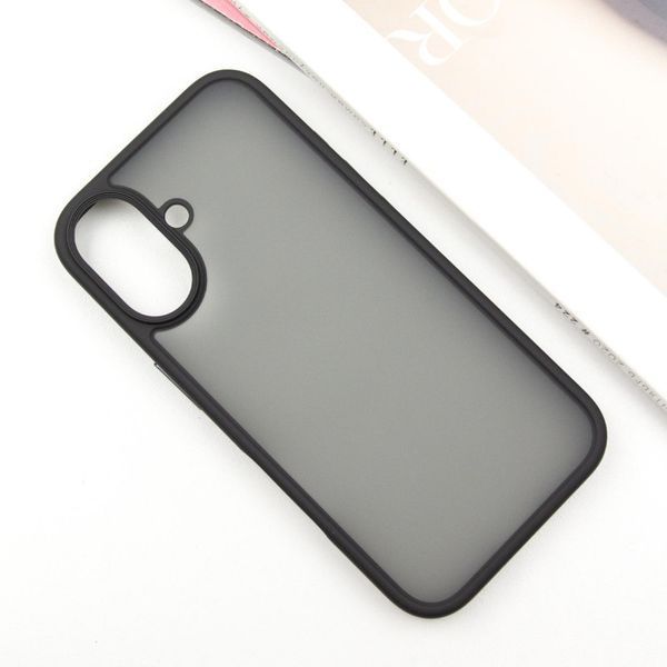 TPU+PC чохол Metal Buttons для Apple iPhone 16 (6.1") Чорний 777-08258 фото