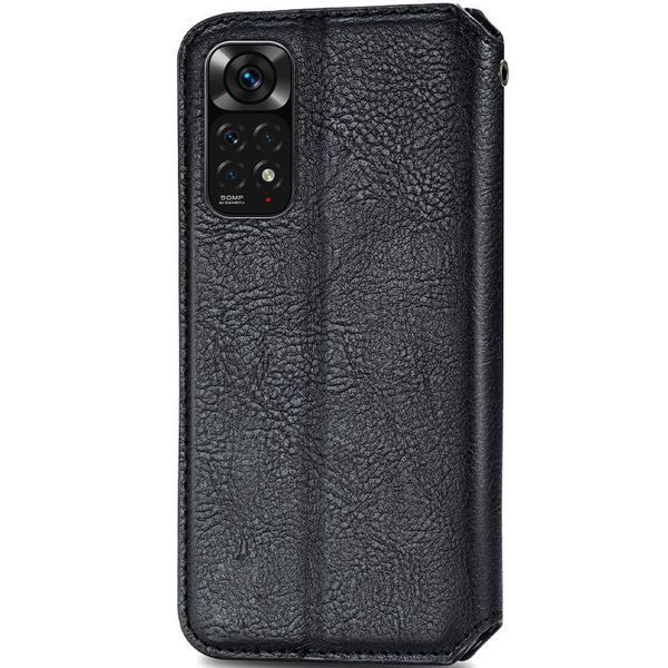 Шкіряний чохол-книжка GETMAN Cubic для Xiaomi Redmi Note 11 (Global) / Note 11S Чорний 555-01905 фото