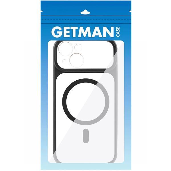 Чохол TPU+PC GETMAN Moon Clear with MagSafe для Apple iPhone 15 (6.1") Black 656-08427 фото